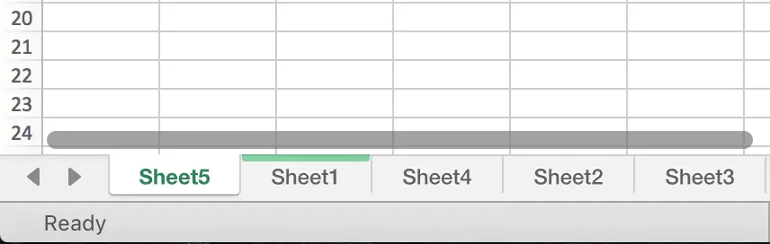 Move Sheet5 before Sheet1