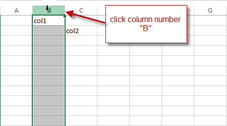 column hide selected