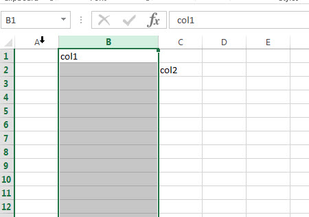 column sizing result