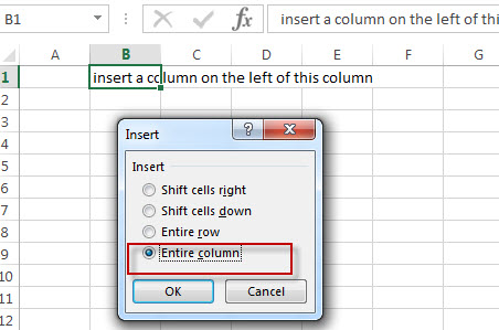 excel column entire column