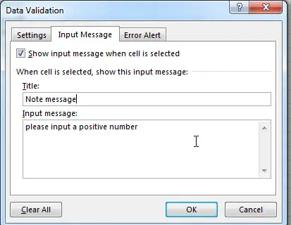 excel data validation input message1