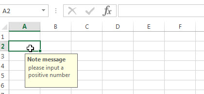 excel data validation input message2