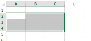 excel mixed range