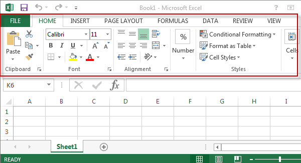 excel ribbon