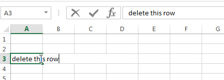 excel row delete row