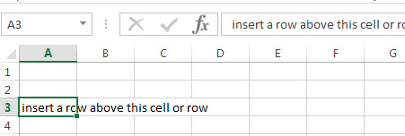 excel row select cell