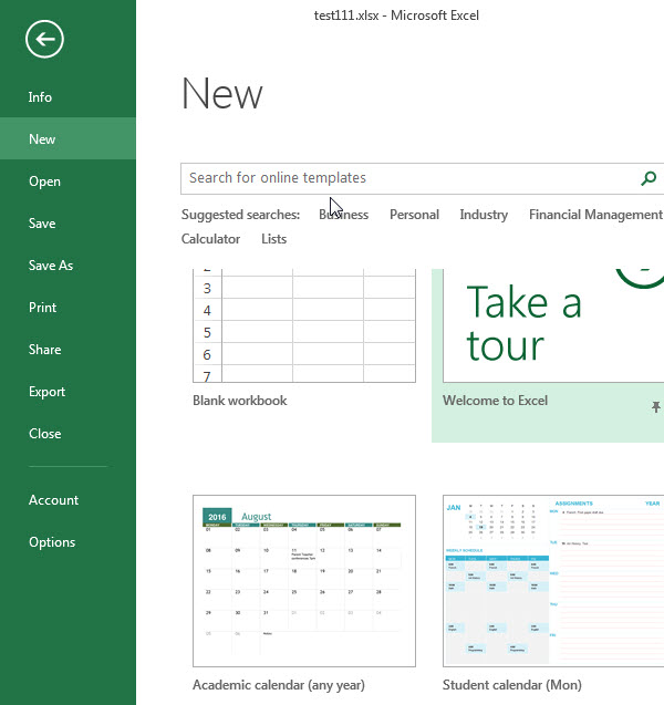 excel template 2