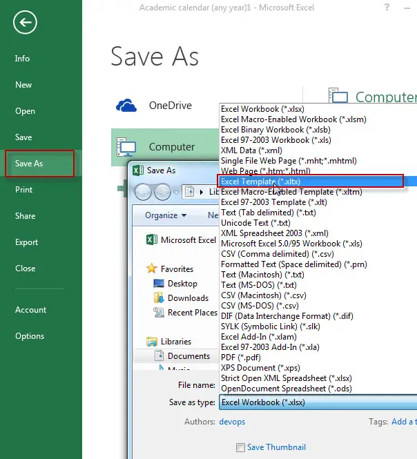 excel template 5