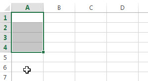 excel vertical range