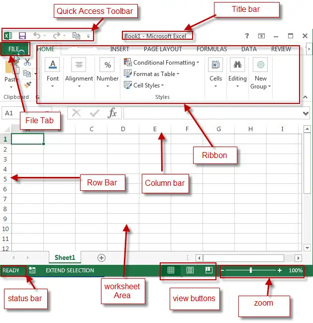 excel window