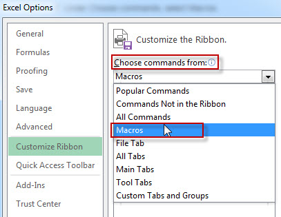 Add a Macro to the Toolbar