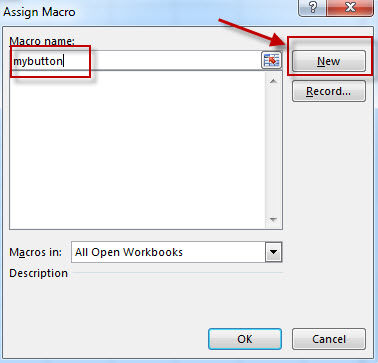 Create a VBA Macros