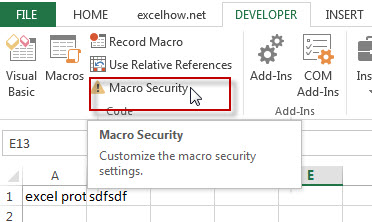 Macro security