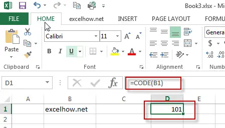 Excel Code Function