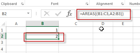 Excel Areas Function