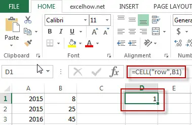 excel cell function example1