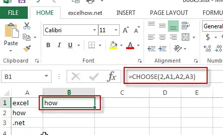 excel choose function example1