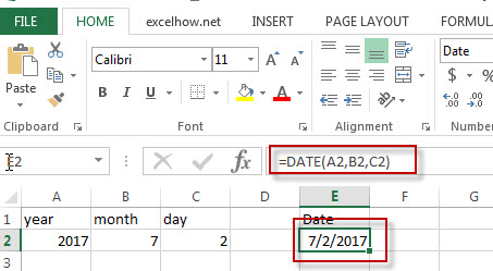 excel date function example1