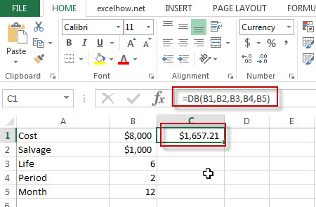 excel db function example1