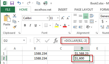 excel dollar function example 2