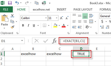 excel exact function example 1