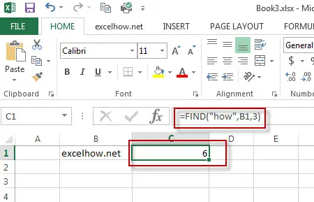 excel find function example2