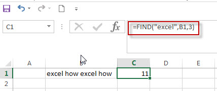 excel find function example3