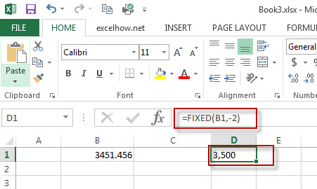 excel fixed function example1