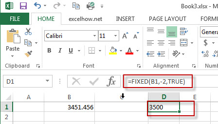 excel fixed function example1