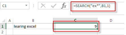 excel function search example2