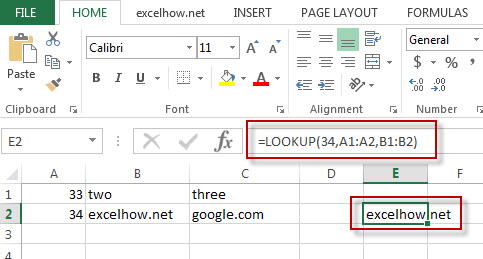 excel lookup function example 1