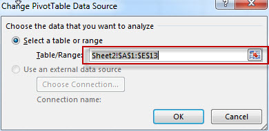 excel pivot table data set 14