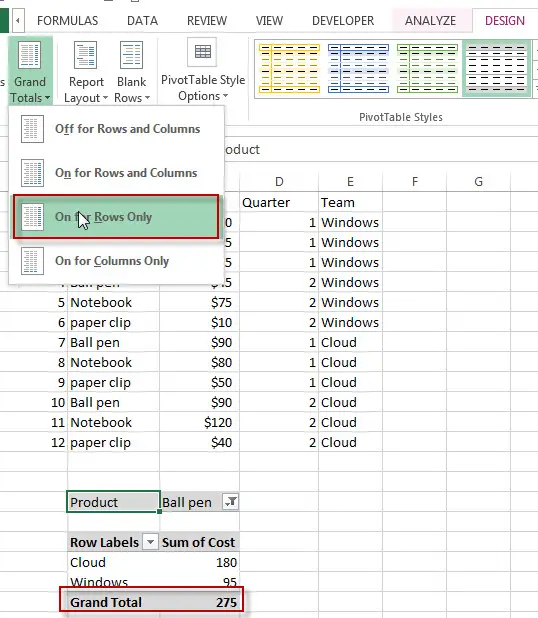 excel pivot table data set 17