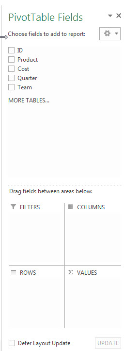 excel pivot table data set 6