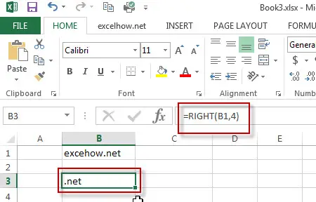 excel right function example1