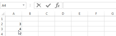 input values in A2 and A3