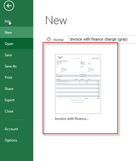 Invoice template with finance charge gray2