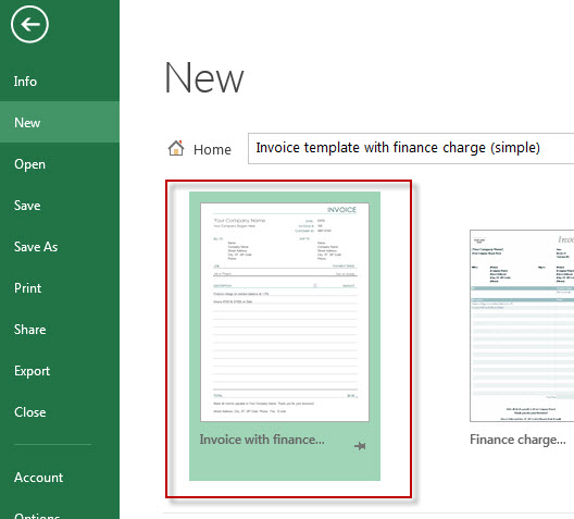 Invoice template with finance charge2