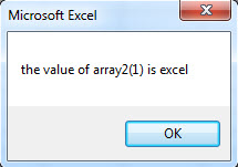 VBA One-dimensional Array example1