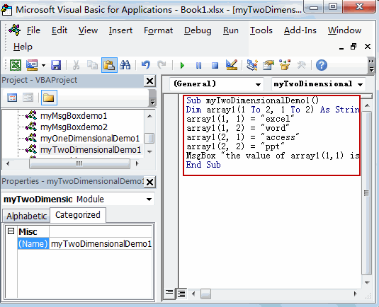 excel array example3