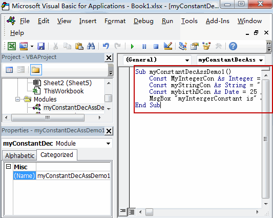 excel constant example1