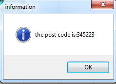prompt the user to enter a postcode 1