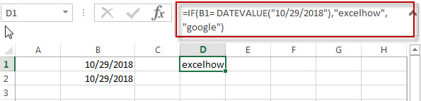 Excel IF formula with Equal to logical operators2