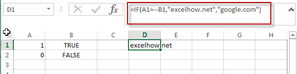 Excel IF formula with Equal to logical operators2