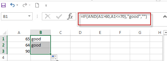 Excel formula using IF AND function2