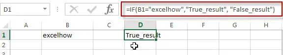 Excel IF formula with “Equal to” logical operators