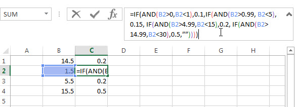 Nested if statements based on multiple ranges1