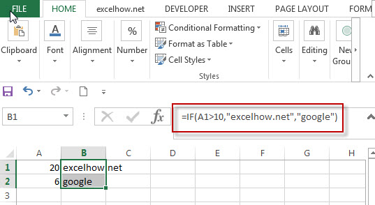 The Generic IF formula with Greater than operator1