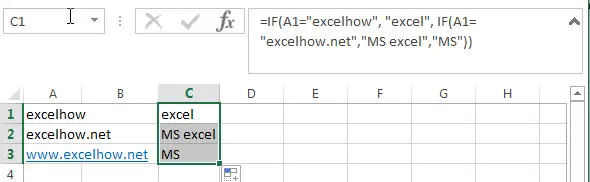 excel nested if example1_1