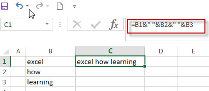 Combine text using Ampersand symbol1